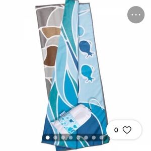 Norwex Beach Limited Edition Under the Sea Blue White and Brown Towel NO BAG